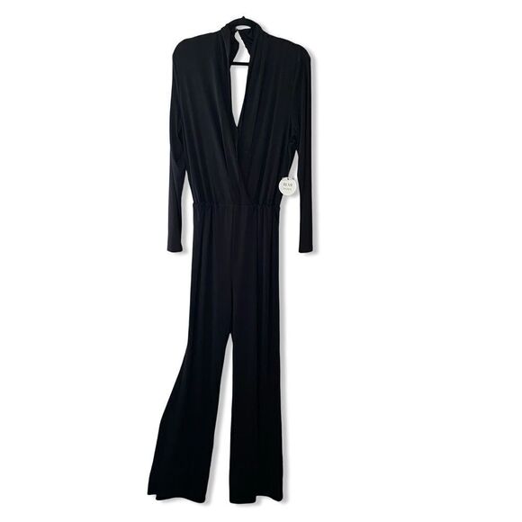 Remi x Revolve Robin Jumpsuit black soft stretch jersey one piece Sz L new - Picture 8 of 11
